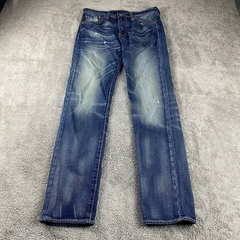 Levis 511 Straight Jeans Mens‎ 29x32 Blue Dark Wash Low Rise